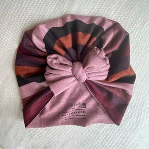 Bunny Knots newborn Baby Turban bow head wrap tan